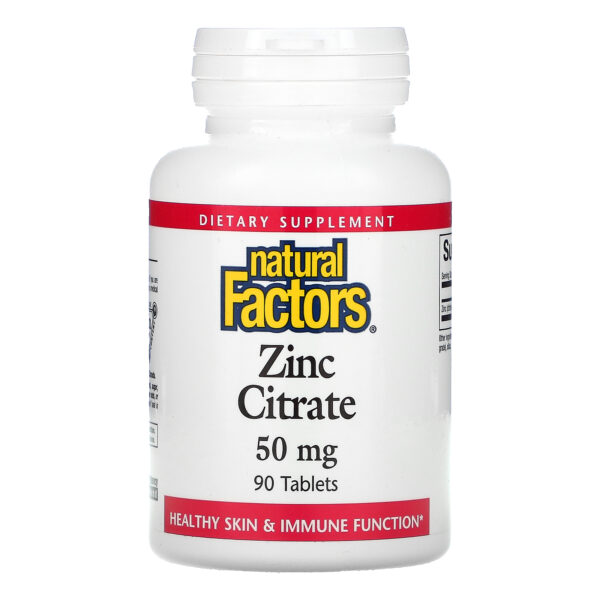 Natural Factors Zinc Citrate 50mg x90 tablet